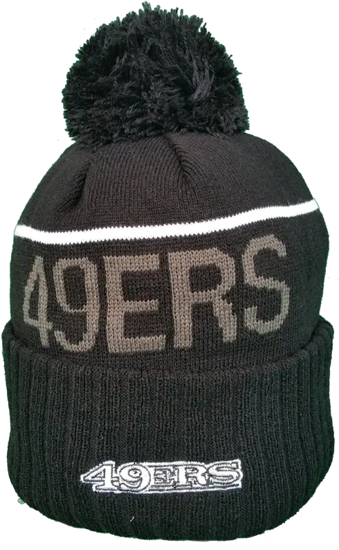  San Francisco 49ers Fleece Lined Black Pom Toque Unisex Png 49ers Icon