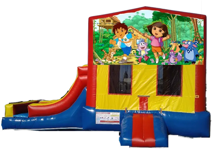  2 Lanes Side Slide Jumper U2013 Dora The Explorer 180day Sonic Jumpers Png Dora The Explorer Png