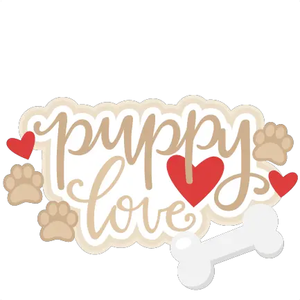  Puppy Love Title Svg Scrapbook Cut File Event Png Puppy Love Icon