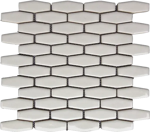  Antique White Elongated Hexagon Tile Elongated Hexagon Ceramic Tile Png White Hexagon Png