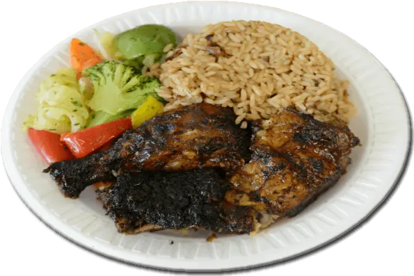  Jerk Chicken Dinner Jasmine Rice Png Chicken Dinner Png