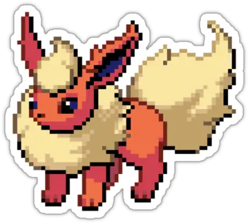  Love Stickers Flareon Pixel Art Png Flareon Icon