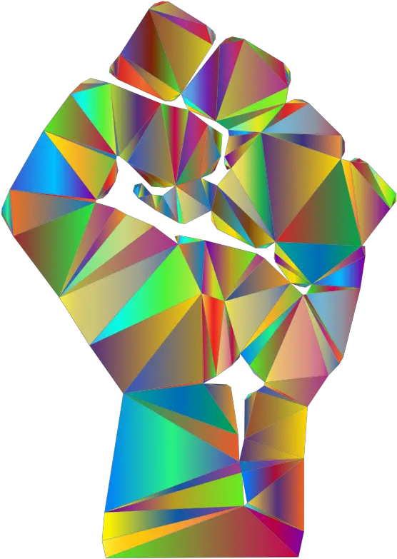  Low Poly Colorful Hand Fist Png Fist Png