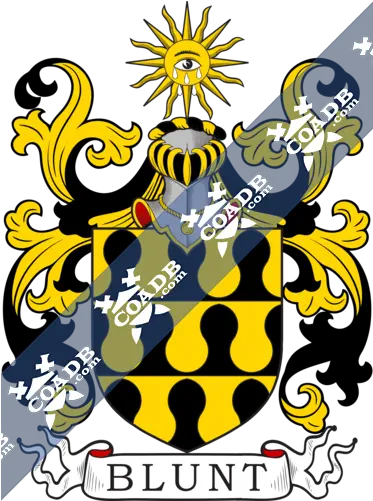  Blunt Family Crest Coat Of Arms And John Hawkins Coat Of Arms Png Blunt Png