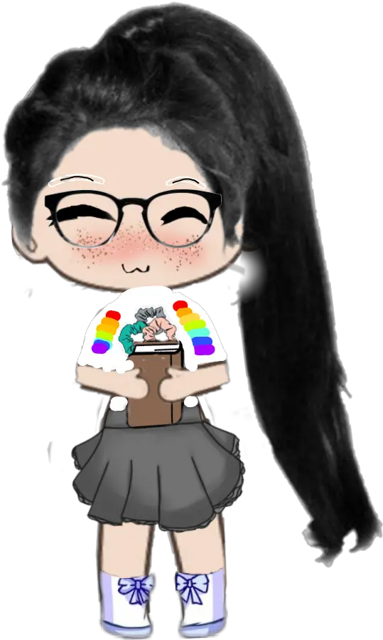  Gachalife Gachanerd Nerd Sticker By Sarahcutieii Girly Png Nerd Glasses Transparent Background