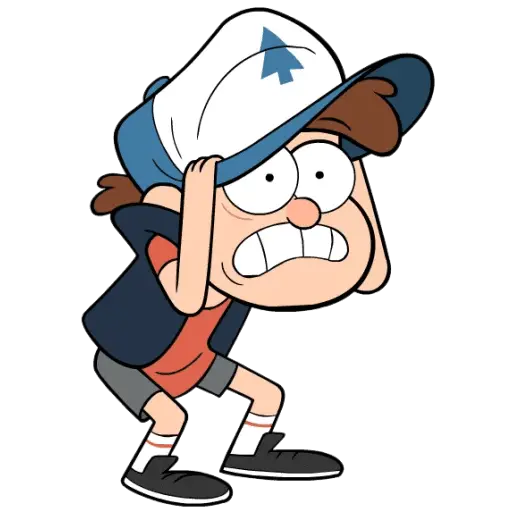  Gravity Falls Stickers Whatsapp Png Scared