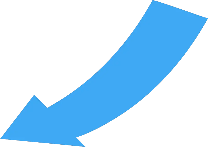  Download Curved Wide Directional Arrow Pointing To The Transparent Light Blue Arrow Png Left Arrow Transparent