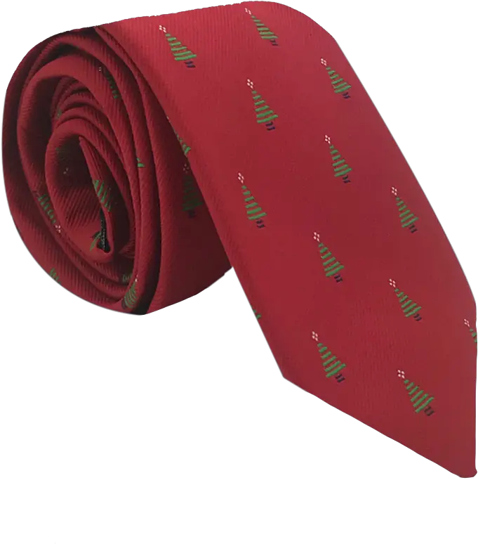  Red With Trees Necktie Paisley Png Neck Tie Png