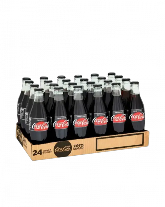  Coca Cola No Sugar 24 X 330ml Glass Zero Sugar Png Coke Bottle Png