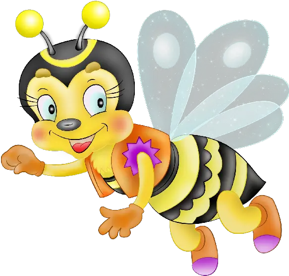  Cute Funny Bees Free Vector Images Of Queen Bee With Transparent Background Cute Kindergarten Honey Bee Buzzing Cartoon Bee Clipart Png Bee Transparent Background