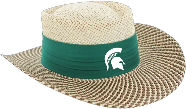  Ahead Michigan State Gambler Straw Hat Michigan State Helmet Png Straw Hat Transparent