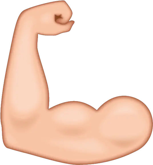  Flexed Biceps Heart Png Muscle Emoji Png