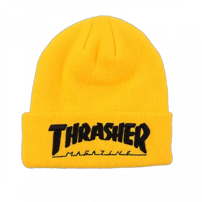  Thrasher Beanie In Yellow Vans Yellow Skater Beanie Transparent Png Beanie Png