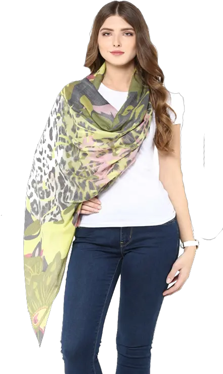  Woolen Leopard Print Stole Stole Png Leopard Print Png