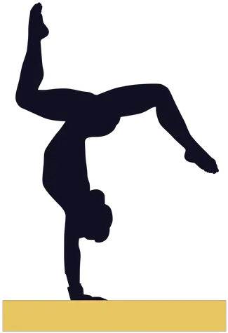  Gymnast Woman Exercise Balance Beam Silhouette Transparent Silhouette Png Balance Png