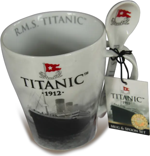  Titanic Mug And Spoon Set Titanic Mug Png Titanic Logo