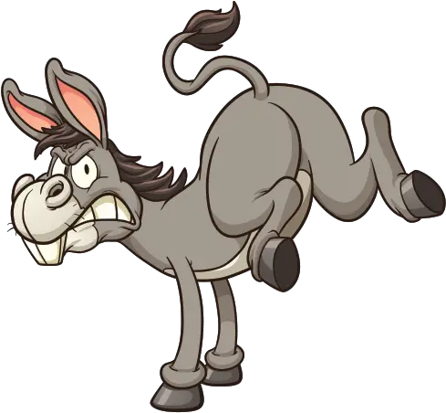  Download Printed Vinyl Angry Stickers Cartoon Donkey Png Donkey Png