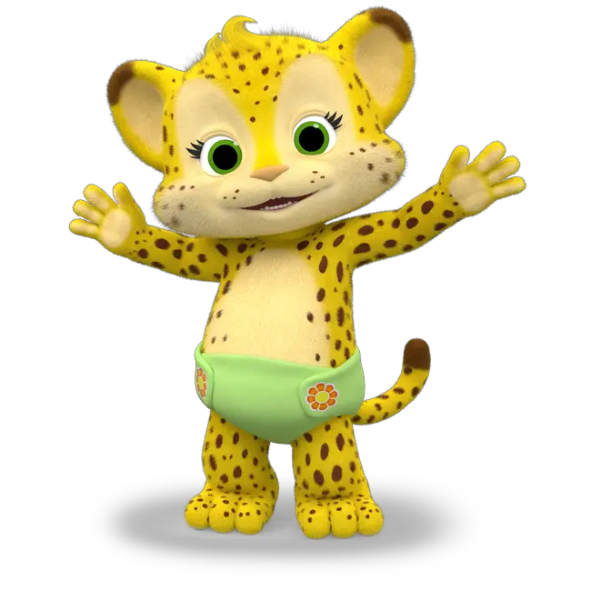  Word Party Franny The Cheetah Paws Up Panda Word Party Characters Png Cheetah Png