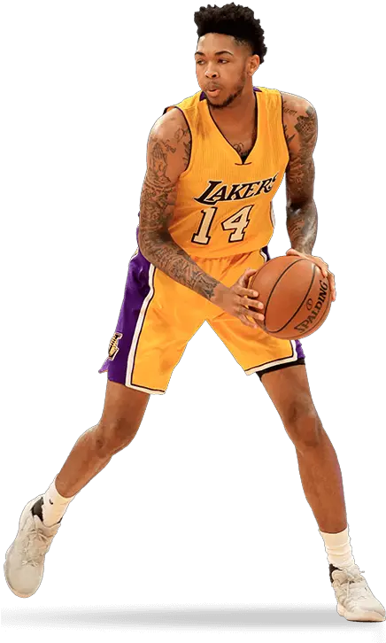  Los Angeles Lakers Basket4ballers Dribble Basketball Png Lakers Png