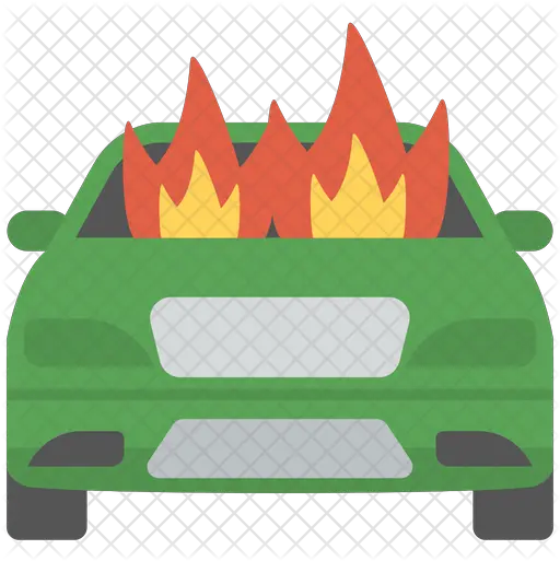  Burning Car Icon Of Flat Style Clip Art Png Burning Paper Png