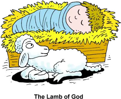  Image Baby In Manger With Lamb Christartcom Clip Art Png Nativity Png