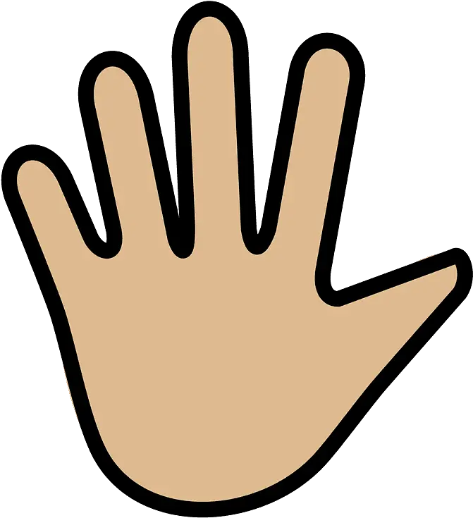  Hand With Fingers Splayed Emoji Clipart Mão Clipart Png Finger Transparent