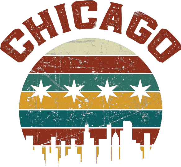  Chicago Skyline Flag Chicagoan Apparel Gift T Shirt For Sale Calça Hocks Png Chicago Skyline Icon