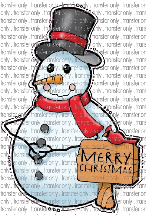  Chr 217 Snowman With Red Scarf Merry Christmas Dot Png Snowman Transparent