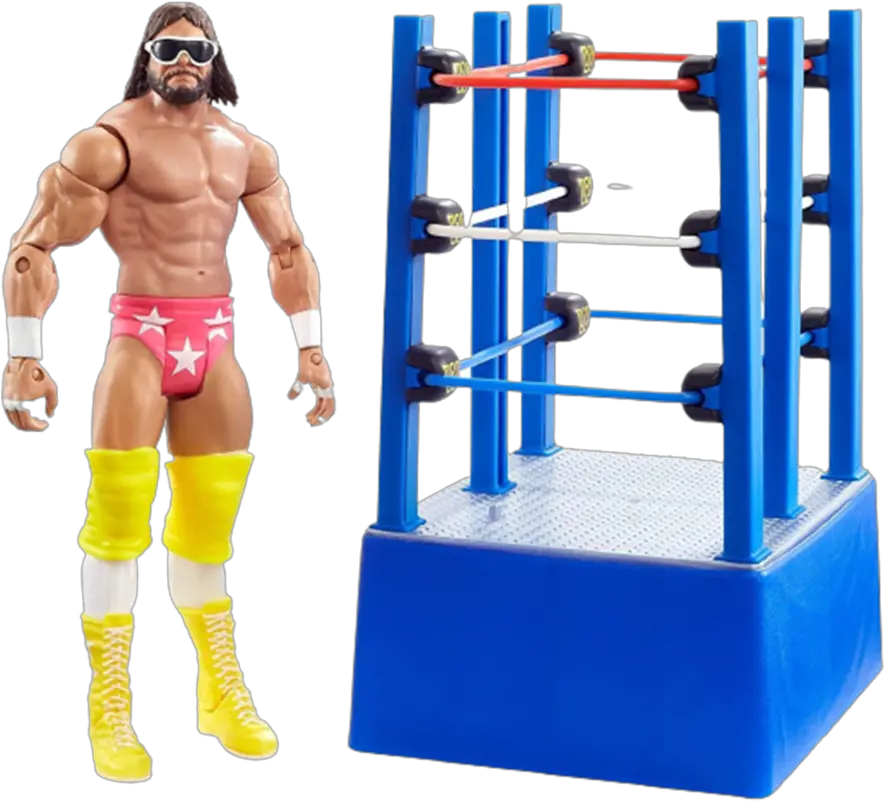  Wrestlemania Iii Randy Savage Action Wwe Wrestlemania Ring Action Figures Png Wrestling Ring Icon