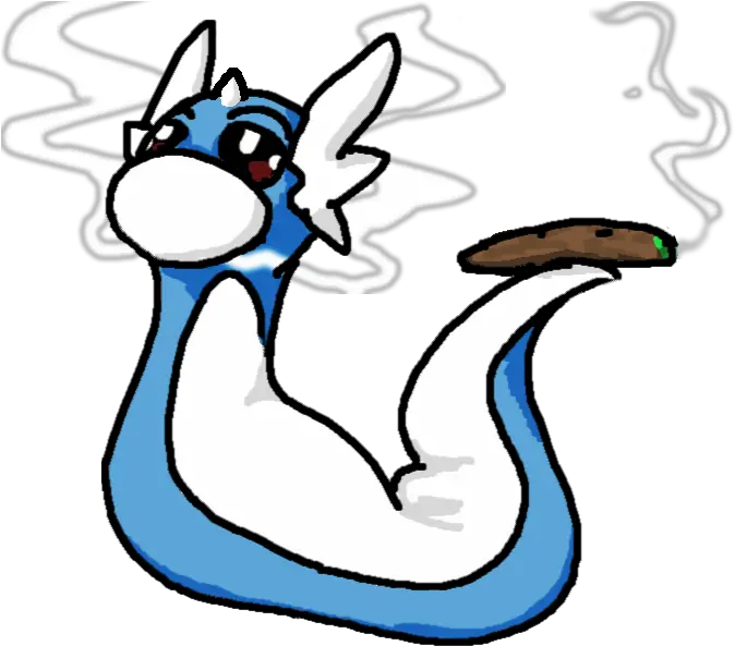  Download Hd Dratini Hitting A Fat Blunt Cartoon Dot Png Blunt Png