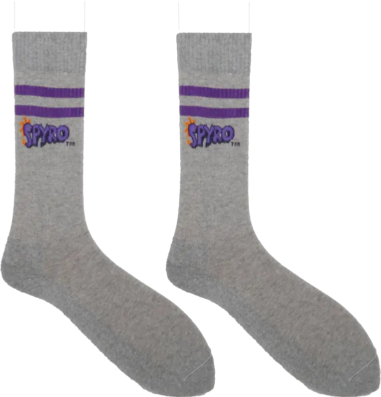  Spyro The Dragon Grey Sports Socks Sock Png Spyro Png