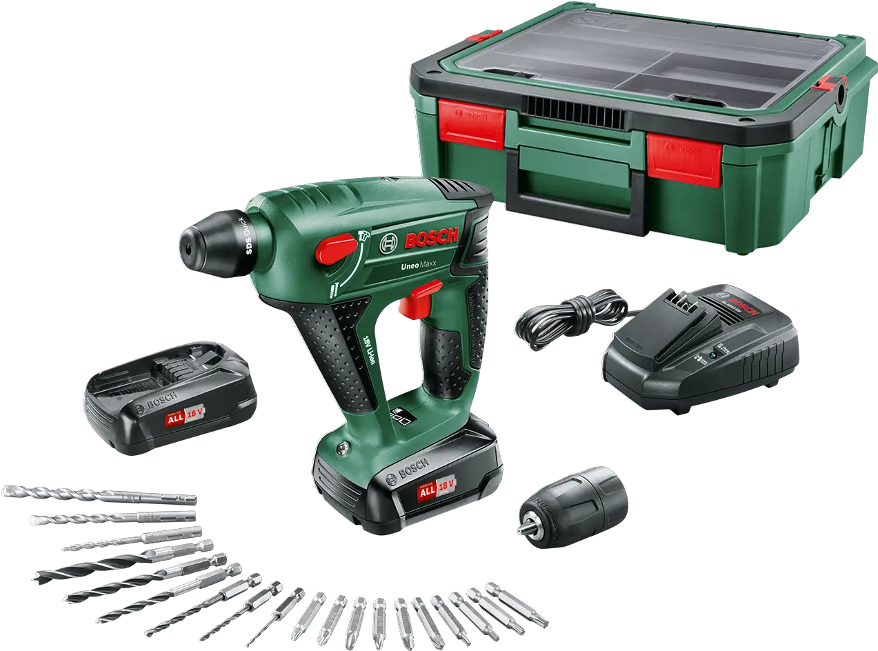  Bosch Uneo Maxx Rotary Hammer Drill Greenblack Incl Bosch Uneo Maxx Png Drill Png