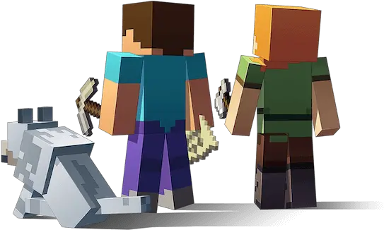  Steve Alex And A Wolf Looking Into The Distance Minecraft Minecraft Animation Png Minecraft Bed Png