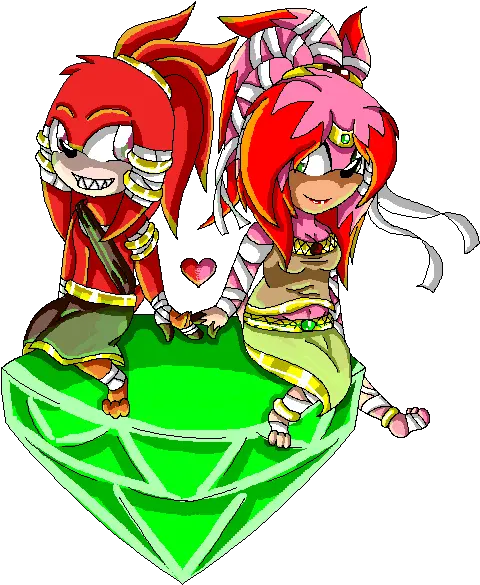  Kathy And Knuckles Illustration Png And Knuckles Transparent