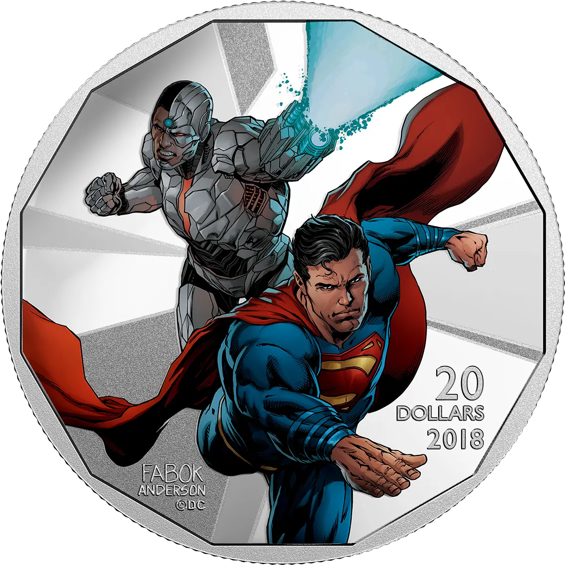  2018 1 Oz Canada The Justice League Canadian Mint Jason Fabok Justice League Png Superman Logo Generator
