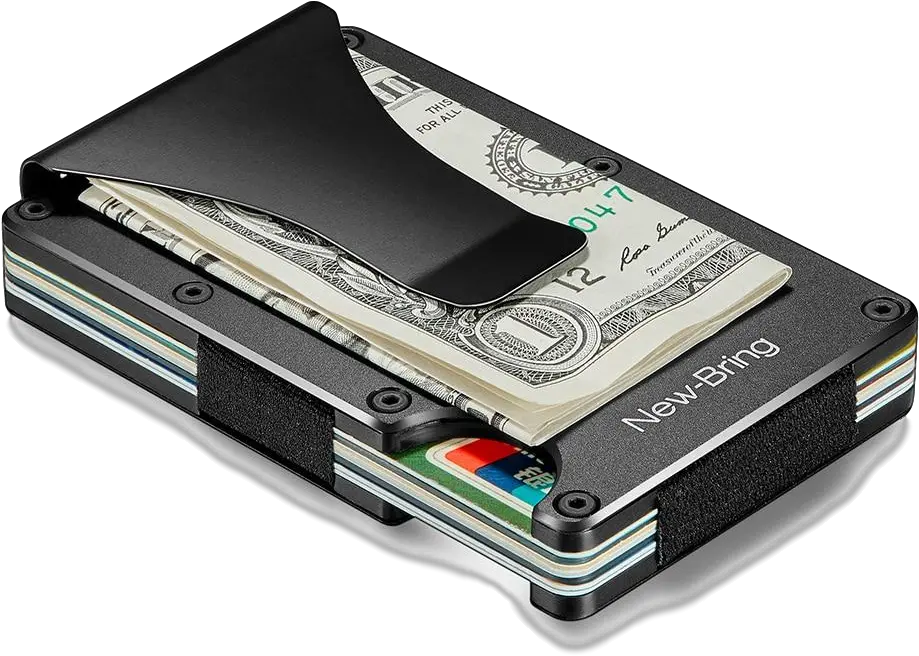  Stainless Steel Rfid Blocking Wallet Credit Card Holder Metal Bank Card Wallet Png Wallet Transparent Background