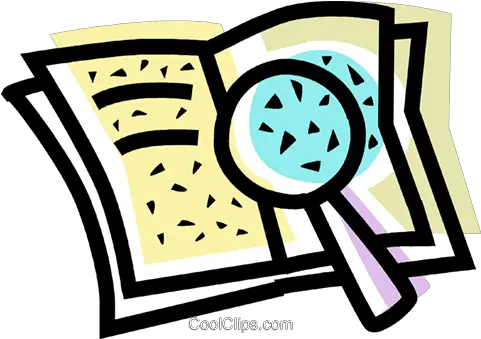  Book And A Magnifying Glass Royalty Free Vector Clip Art Book With Magnifying Glass Png Magnify Glass Png