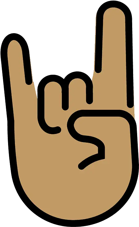  Sign Of The Horns Emoji Clipart Cuernos Mano Png Horns Transparent