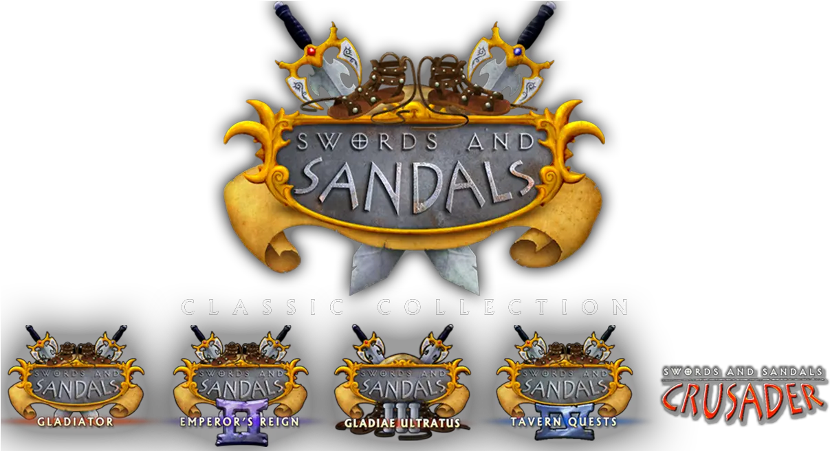  Swords And Sandals Classic Collection U2013 Fizzy Swords And Sandals Classic Collection Logo Png Gladiator Logo