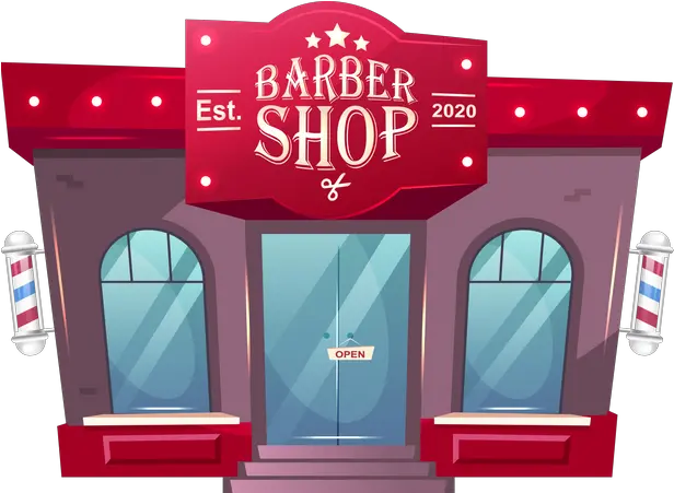  Barber Shop Icon Download In Colored Outline Style Barber Shop Illustration Png Barber Pole Icon