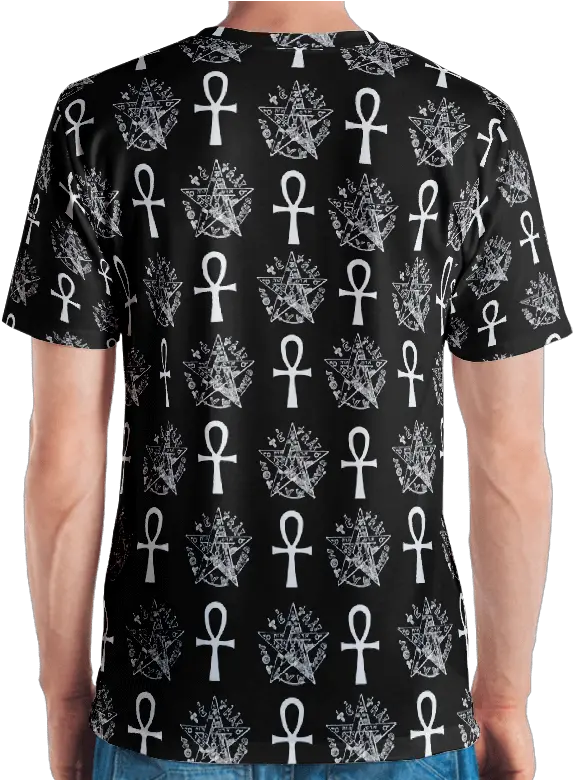  Ankh U0026 Pentacle V Neck M U2014 Austin Shippey Polo Shirt Png Pentacle Transparent