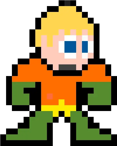  Pixilart Aquaman Sprite By Anonymous 8 Bit Mega Man Png Aquaman Logo Png