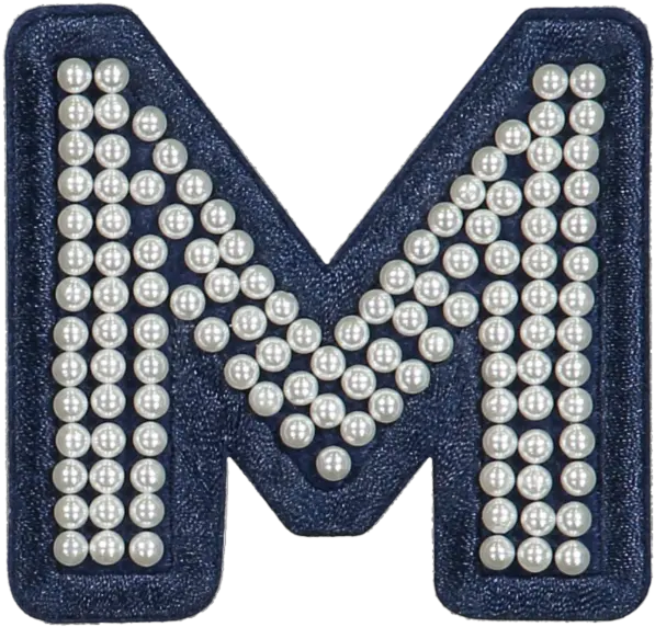  Sapphire Pearl Letter Patches Png M Icon