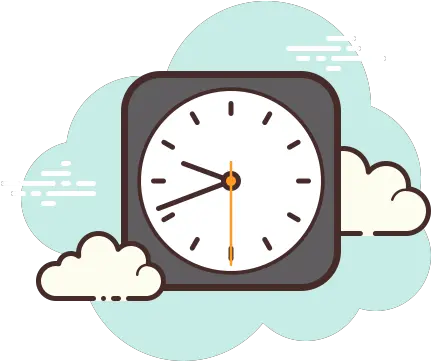  Clock Icon In Cloud Style Fitbit Icon Aesthetic Png Clock Icon Transparent Background