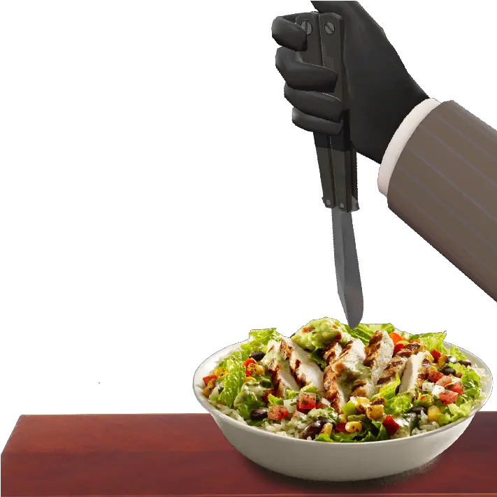  Download Knife Your Salad Chipotle Bowl Png Salad Bowl Png