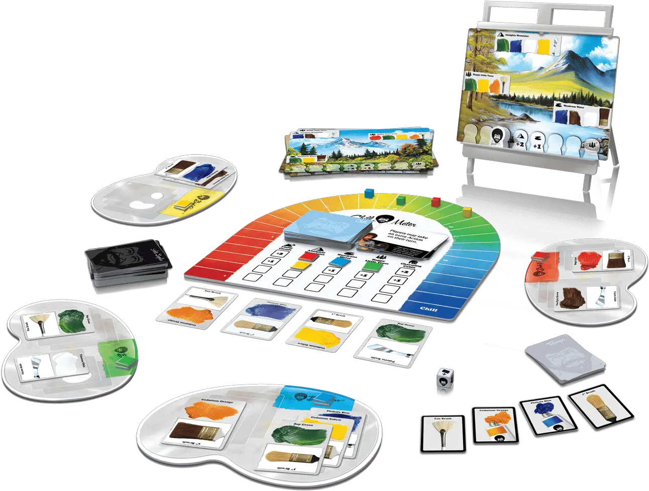  Bob Ross Art Of Chill Board Game Pieces Bob Ross Art Of Chill Board Game Png Bob Ross Png