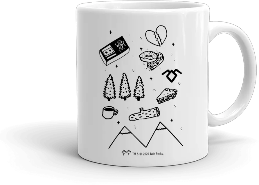  Shop Official Twin Peaks Merchandise Drinkware U2013 Showtime Get For Birthday Mug Png Neon Icon Straws