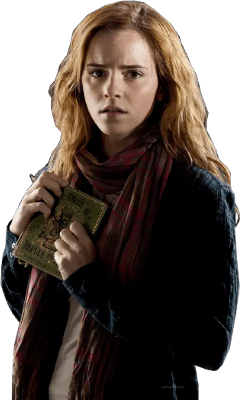  Hd Hermione Worried With Book Png Image Potter And The Deathly Hallows Hermione Png