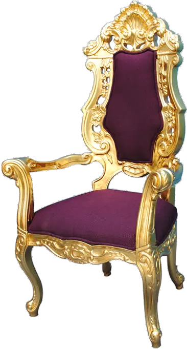  Royal With Crown Throne Chairs Yc Crown Chair Png Throne Chair Png