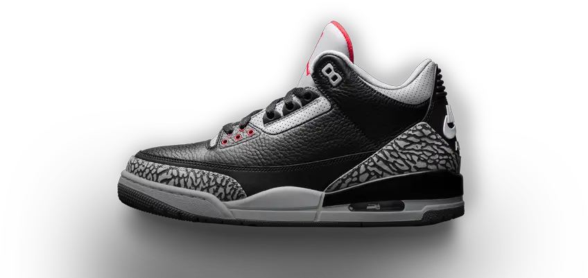  Jordan 3 Black Cement Next Level Kickz Air Jordan 3 Black Cement 2k18 Png Jordan Shoe Png